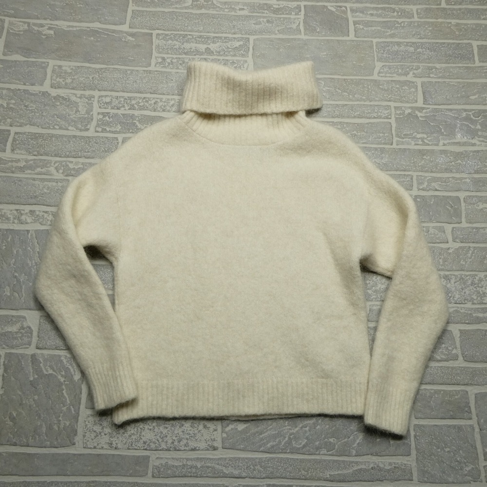 Ugg RTW Sweater Womens Small Ivory Cream Cowl Neck Wool Alpaca Blend